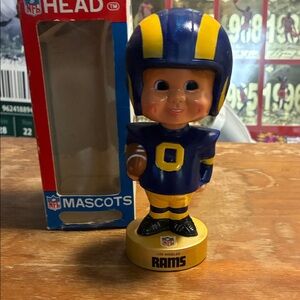 Vintage 1975 Los Angeles Rams NFL Mascot Bobblehead with original box
